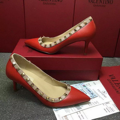 Valentino Shallow mouth stiletto heel Shoes Women--013